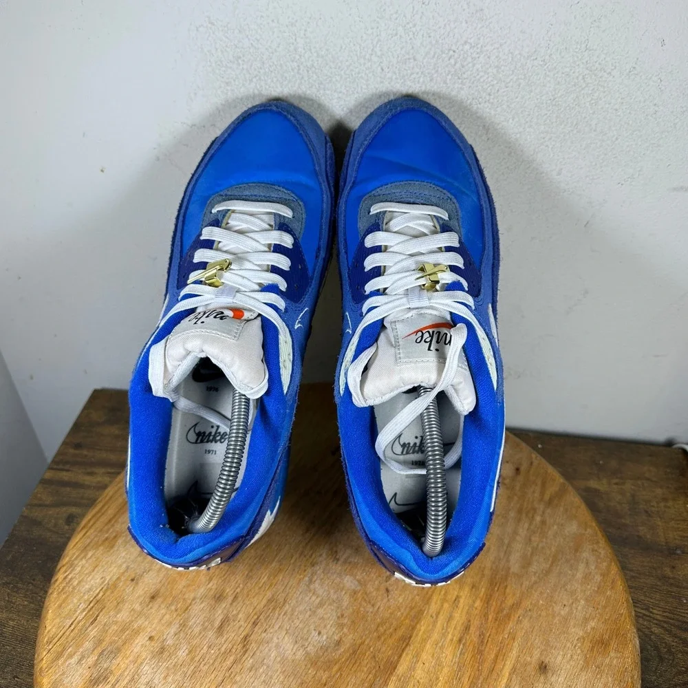 Nike Air Max 90 SE First Use Signal Blue Mens Sneakers DB0636-400 Size 10